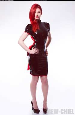 Image #118082 (fetish): latex, redhead