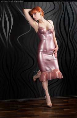 Image #58124 (fetish): latex, redhead
