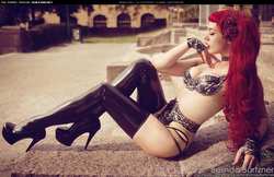 Image #86110 (fetish): latex, redhead