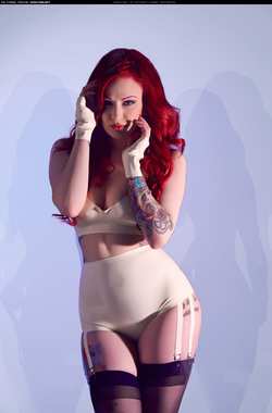 Image #118353 (fetish): latex, redhead