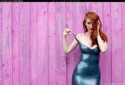 Image #106456 (fetish): latex, redhead