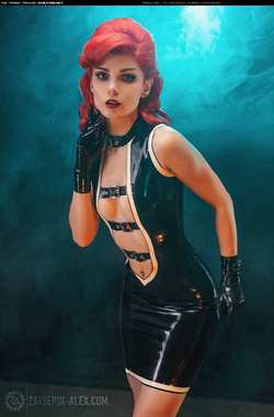 Image #161874 (fetish): latex, redhead