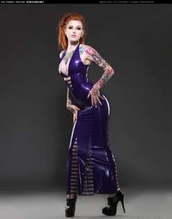 Image #99609 (fetish): latex, redhead