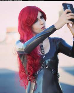 Image #165130 (fetish): latex, redhead