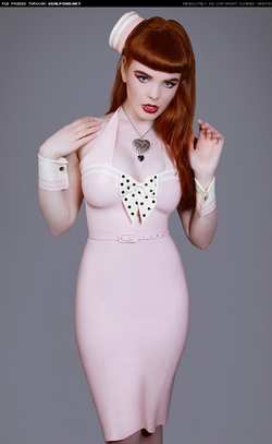 Image #99808 (fetish): latex, redhead