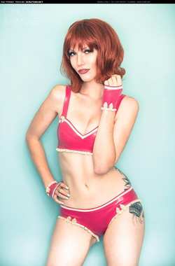 Image #145429 (fetish): latex, redhead