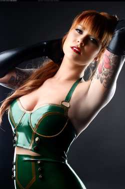 Image #107613 (fetish): latex, redhead