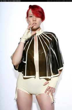 Image #118339 (fetish): latex, redhead