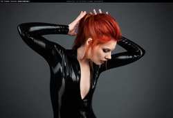 Image #174257 (fetish): latex, redhead