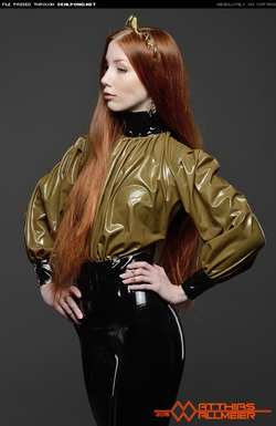 Image #118464 (fetish): latex, redhead