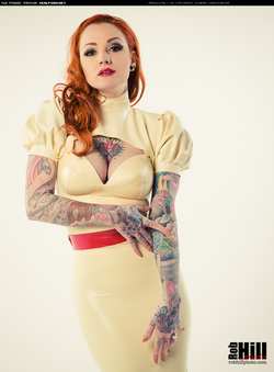 Image #57316 (fetish): latex, redhead