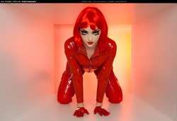 Image #57546 (fetish): latex, redhead