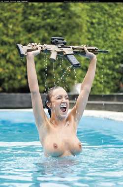 Image #109630 (titties): guns, rosie jones, tits, wet