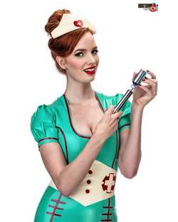 Image #280082 (fetish): latex, redhead