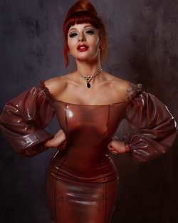 Image #228793 (fetish): latex, redhead