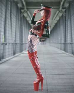 Image #254943 (fetish): latex, redhead