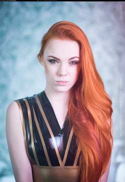 Image #145158 (fetish): latex, redhead