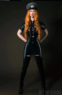 Image #125972 (fetish): latex, redhead