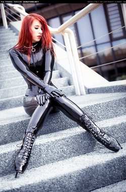 Image #119665 (fetish): latex, redhead