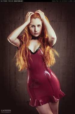 Image #60422 (fetish): latex, redhead