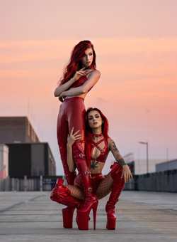 Image #219865 (fetish): latex, redhead