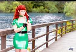 Image #57468 (fetish): latex, redhead