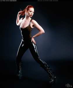 Image #143349 (fetish): latex, redhead