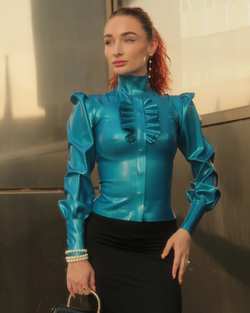Image #274317 (fetish): latex, redhead