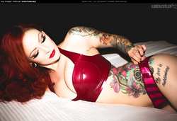Image #110120 (fetish): latex, redhead