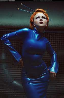 Image #130267 (fetish): latex, redhead