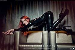 Image #145437 (fetish): latex, redhead