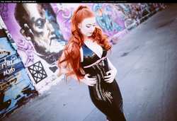 Image #160974 (fetish): latex, redhead